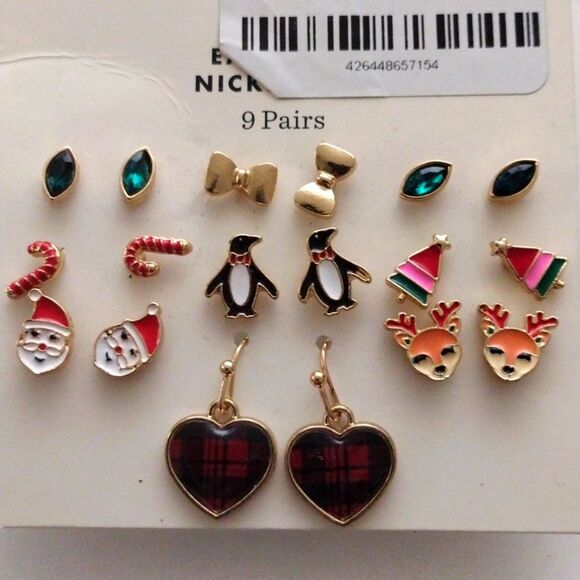 Cat & Jack Other - 9pk Holiday Earrings
